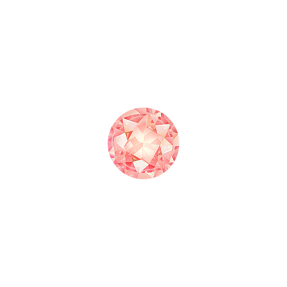 Round Peach Natural Sapphire