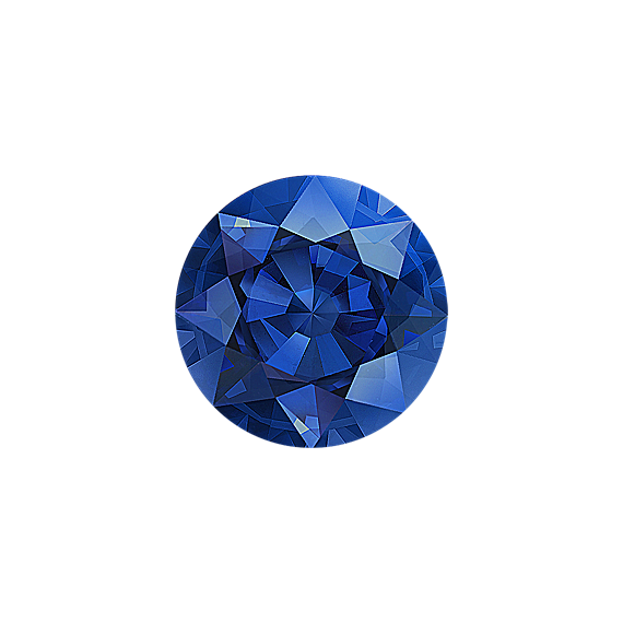 Round Traditional Blue Natural Sapphire