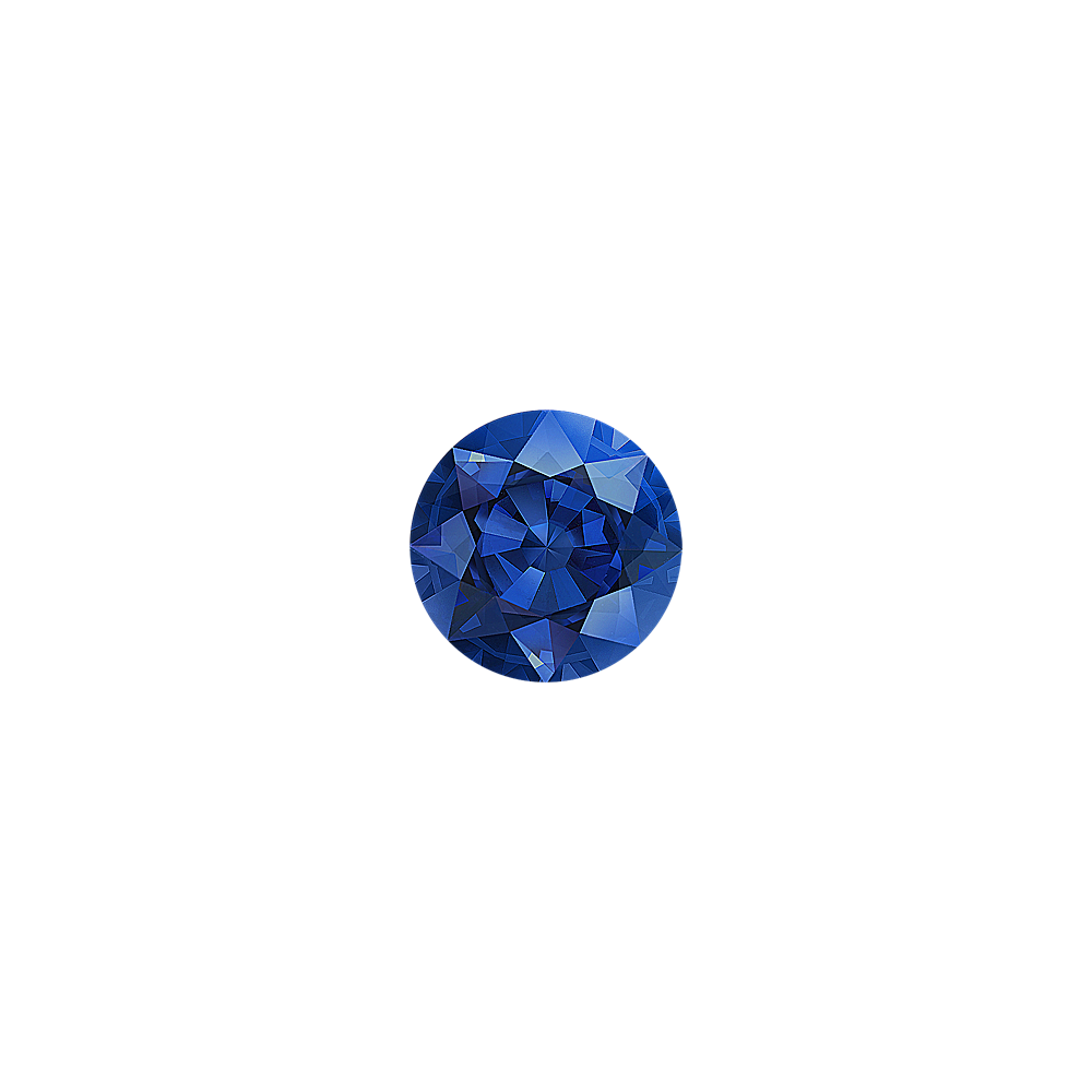 Round Traditional Blue Natural Sapphire