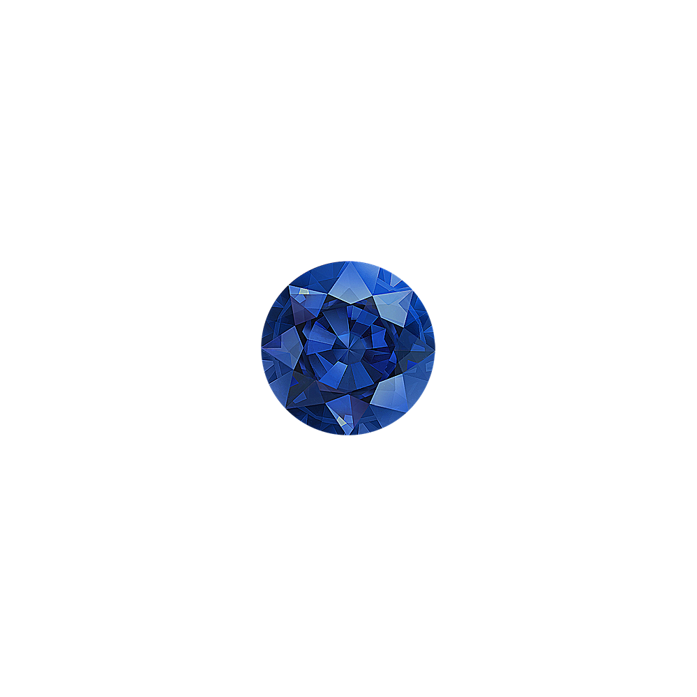 Round Traditional Blue Natural Sapphire