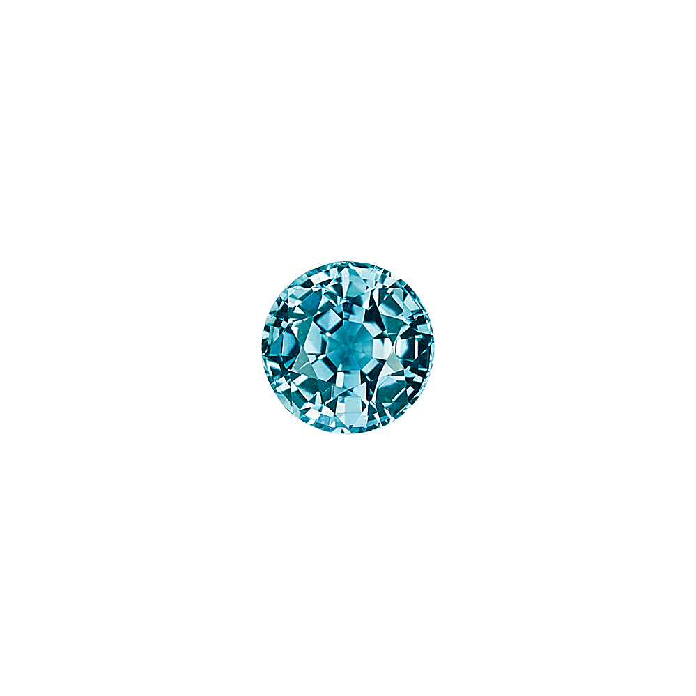 Round Teal Natural Sapphire