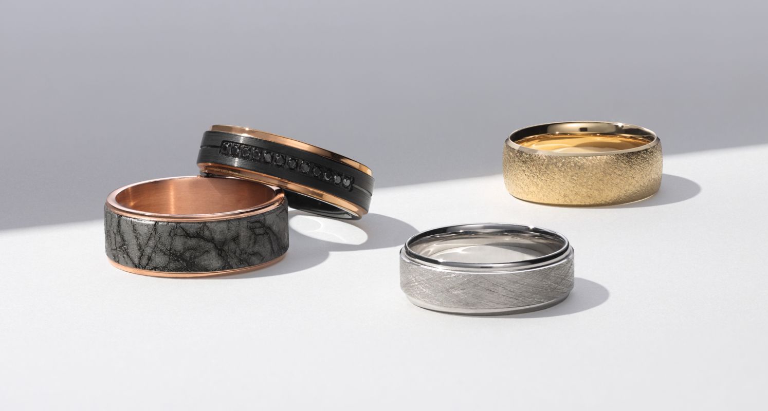 A Collection of Men's Wedding Bands