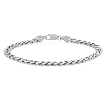 7'' Sterling Silver Curb Chain Bracelet (6.5mm) in Sterling Silver
