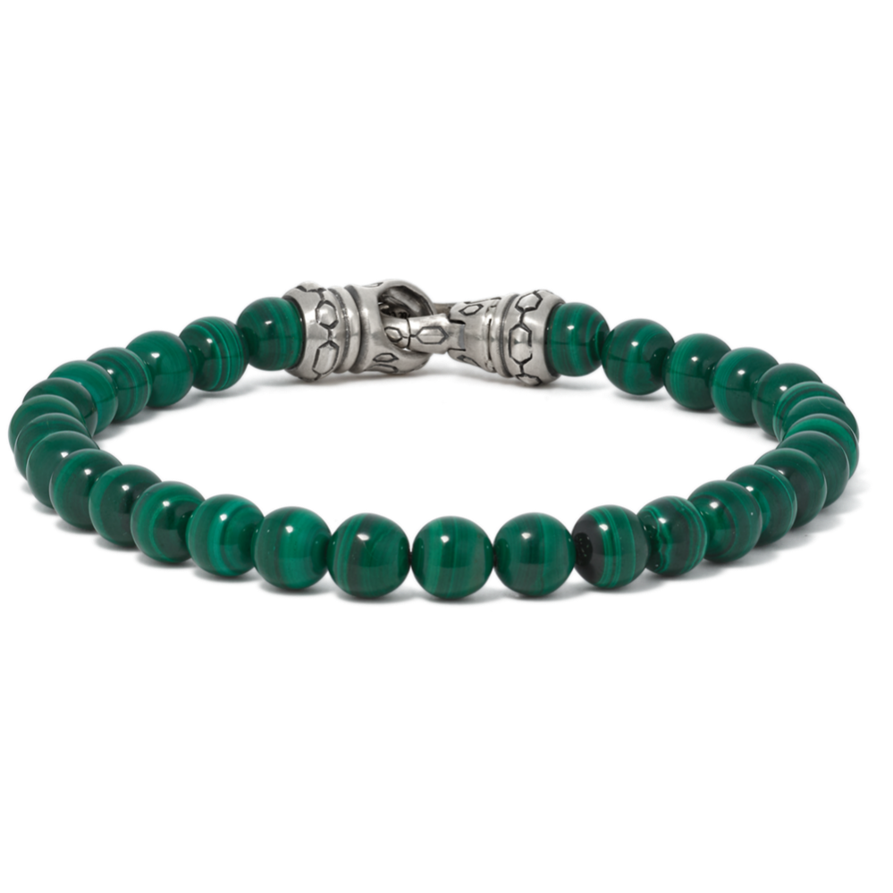 Fielder Green Malachite Beaded Bracelet (8.5'')