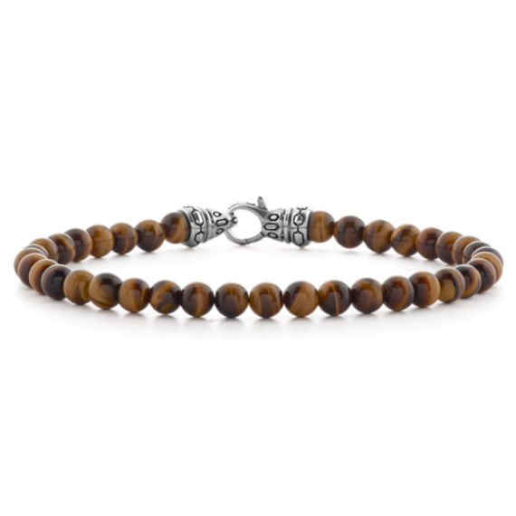 Fielder Tiger Eye Beaded Bracelet (8.5'')