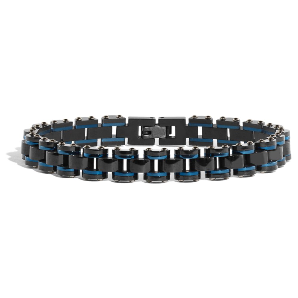 8.5'' Two-Tone Stainless Steel Box Bracelet(8.8mm)