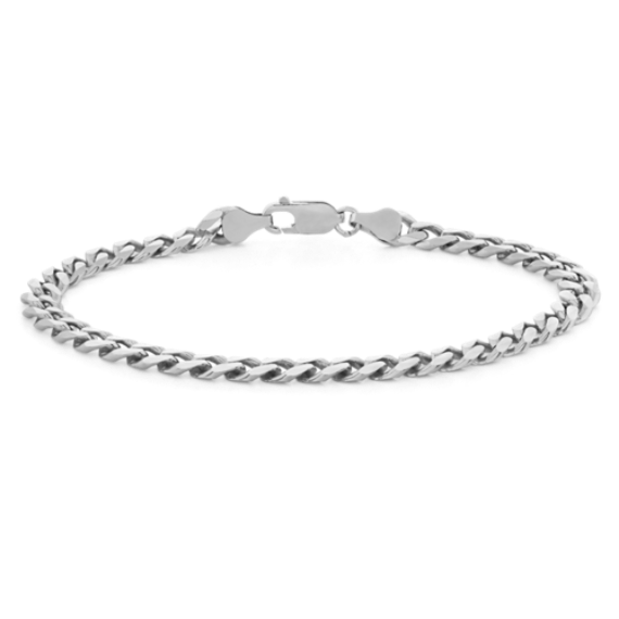 9'' Sterling Silver Curb Chain Bracelet (6.4mm)