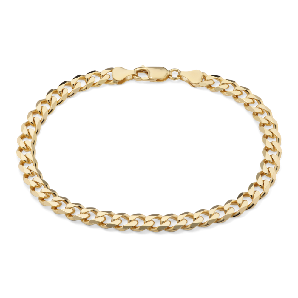 9in 14K Gold Vermeil Curb Bracelet (6.4mm)