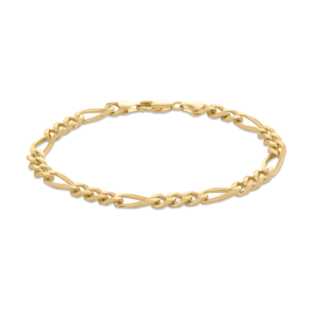 9'' 14K Gold Vermeil Figaro Bracelet (6.5mm)