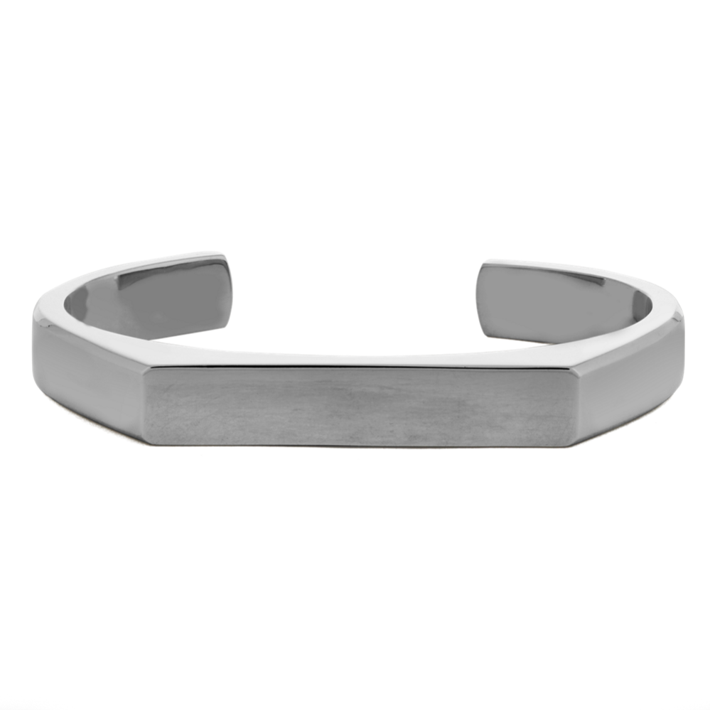 Platform Cuff Bracelet in Sterling Silver (8 in)