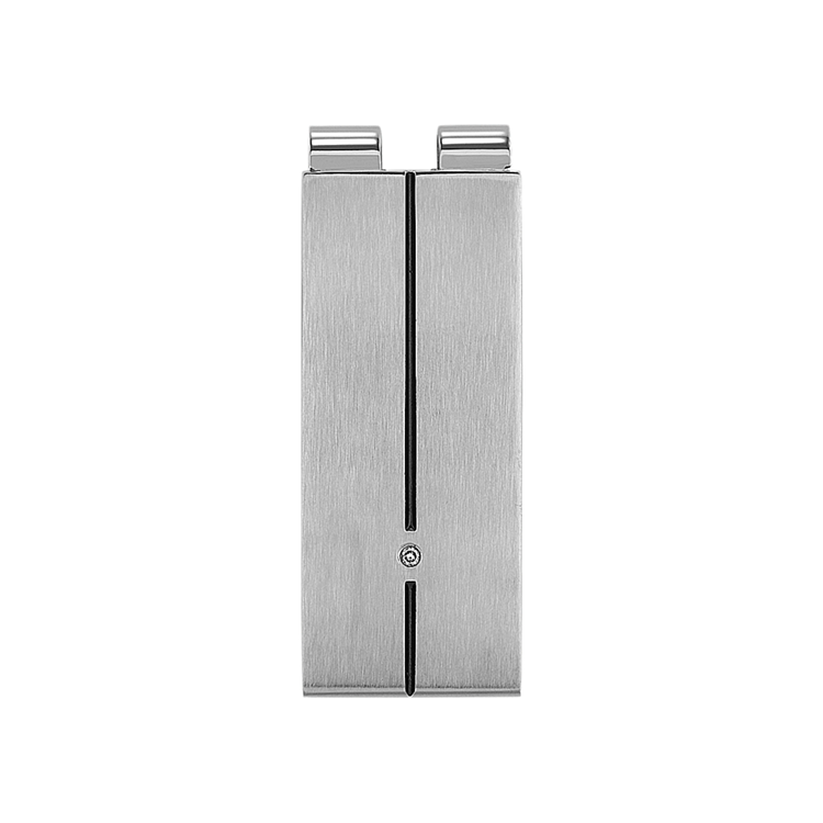 Stainless Steel and Round Natural Diamond Money Clip with Black Enamel Accent