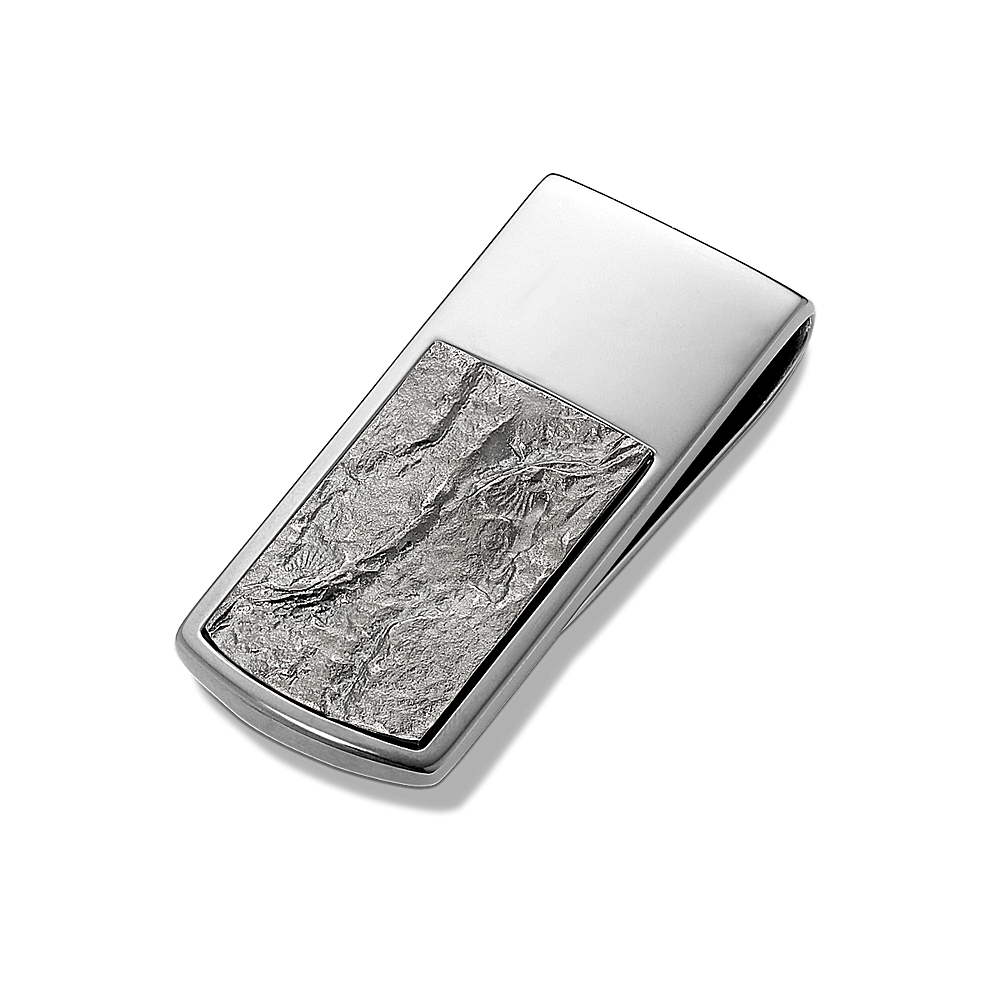 Textured Money Clip in Sterling Silver