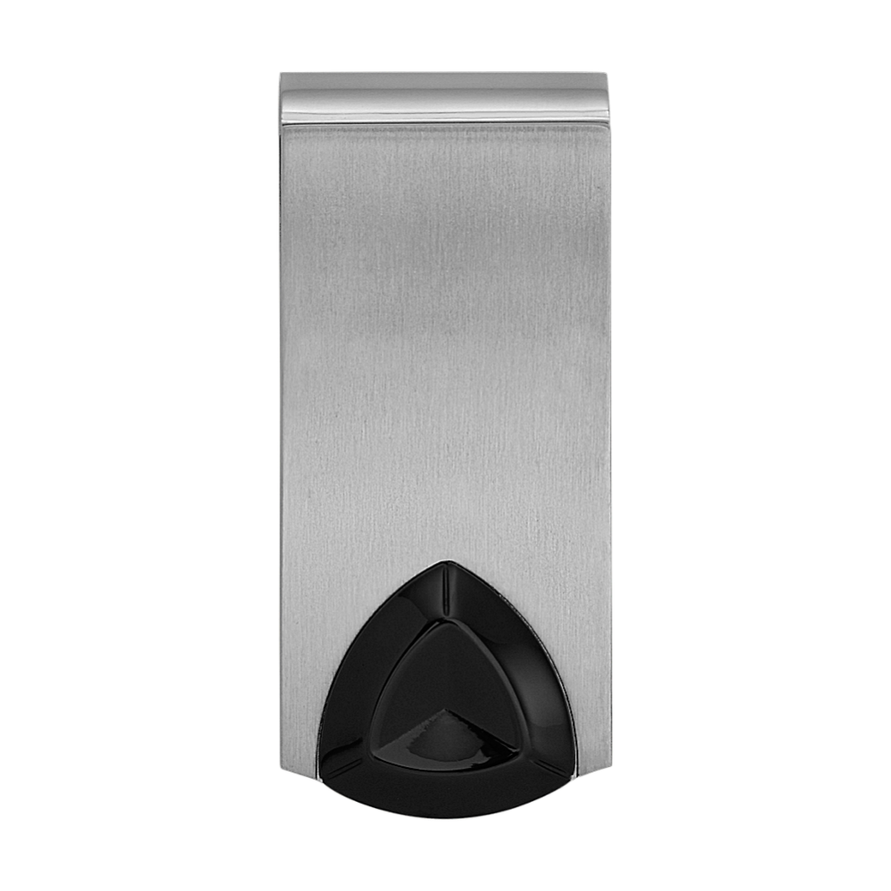 Stainless Steel Money Clip with Black Ionic Accent