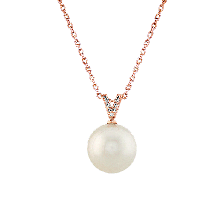 10mm South Sea Pearl Necklace in 14K Rose Gold (22 in)