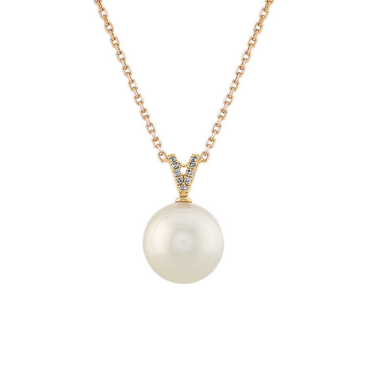 10mm South Sea Pearl Necklace in 14K Yellow Gold (22 in)
