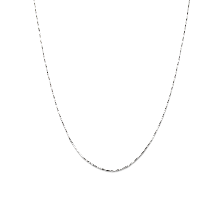 Long white gold chain necklace clearance