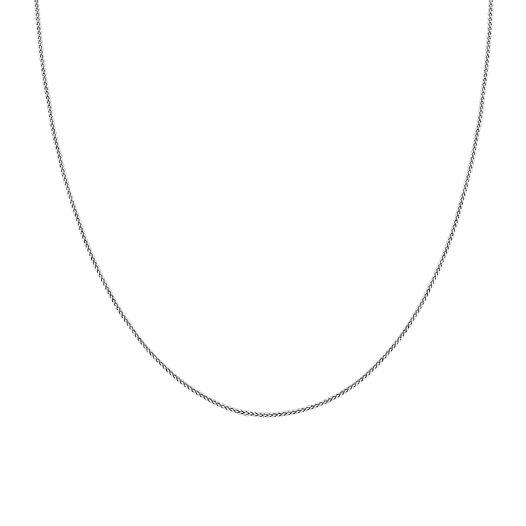 14k White Gold Diamond Cut Chain (18 in)
