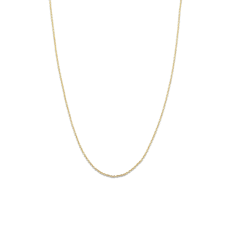 14k Yellow Gold Adjustable Cable Chain (22 in)