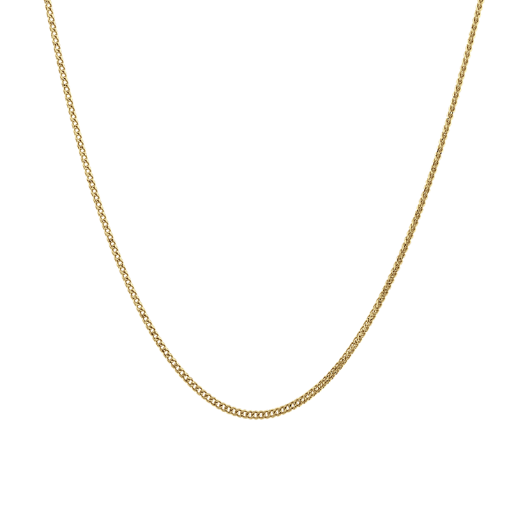 14k Yellow Gold Adjustable Franco Chain (22 in)