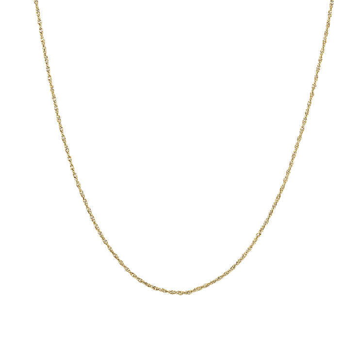 14k Yellow Gold Adjustable Singapore Chain (24 in)
