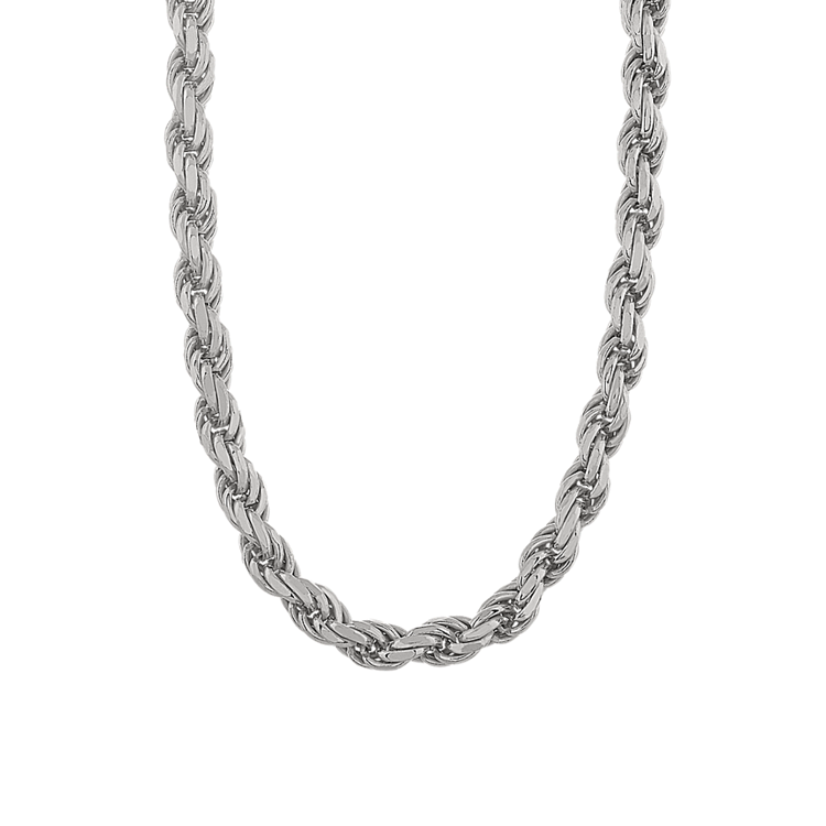 20 in Rope Mens Chain in Sterling Silver (5.6mm)