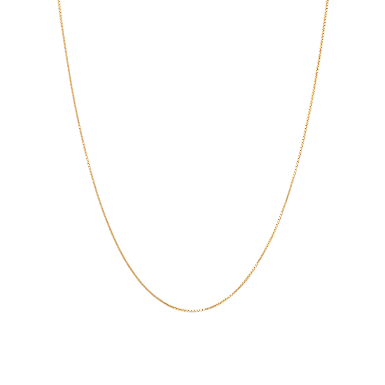 24 in Mens Box Chain in 14k Yellow Gold (1mm)