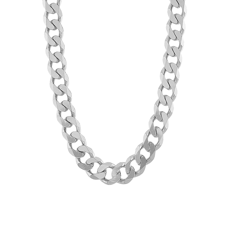 24 in Mens Curb Chain in Sterling Silver (10.8mm)