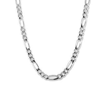 24'' Sterling Silver Figaro Chain (5.4mm) in Sterling Silver