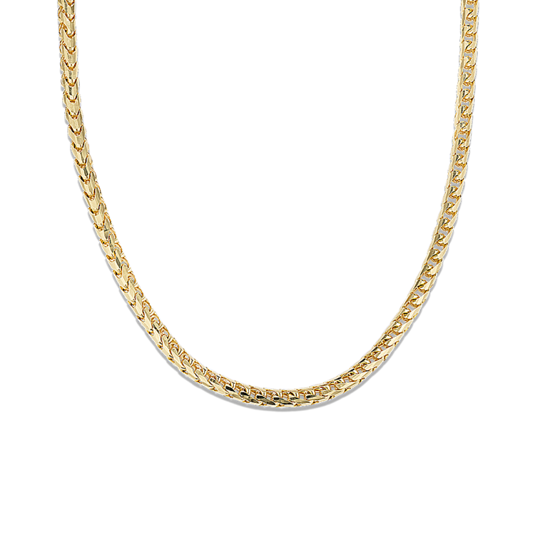 24 in Mens Franco Chain in 14k Yellow Gold (4mm)