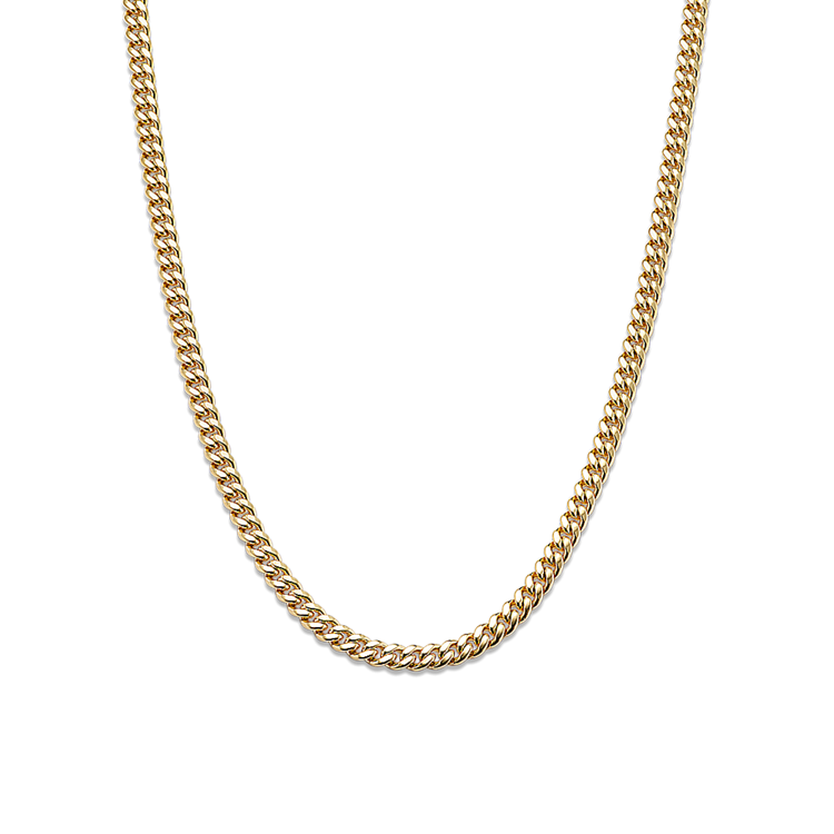 26 in Mens Miami Cuban Chain in 14k Yellow Gold (4.5mm)