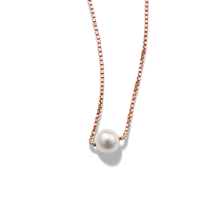 4mm Freshwater Pearl Solitaire Necklace (18 in)