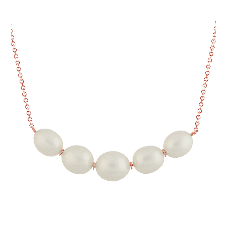 6.5-8mm Graduated Freshwater Pearl Necklace (18 in)