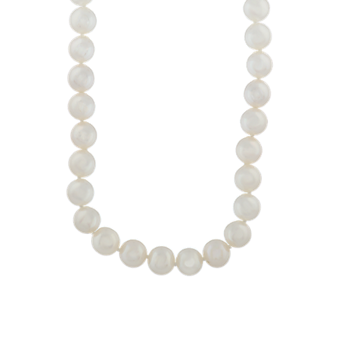 5mm Cultured Freshwater Pearl Strand (16in) in White Gold | Shane Co.
