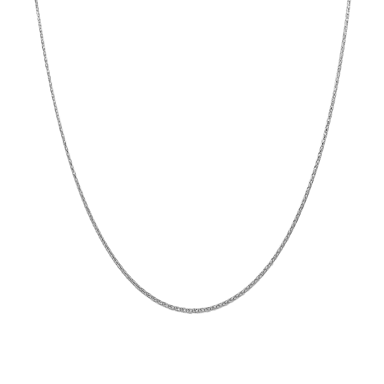 Adjustable Wheat Chain in 14k White Gold (22 In)