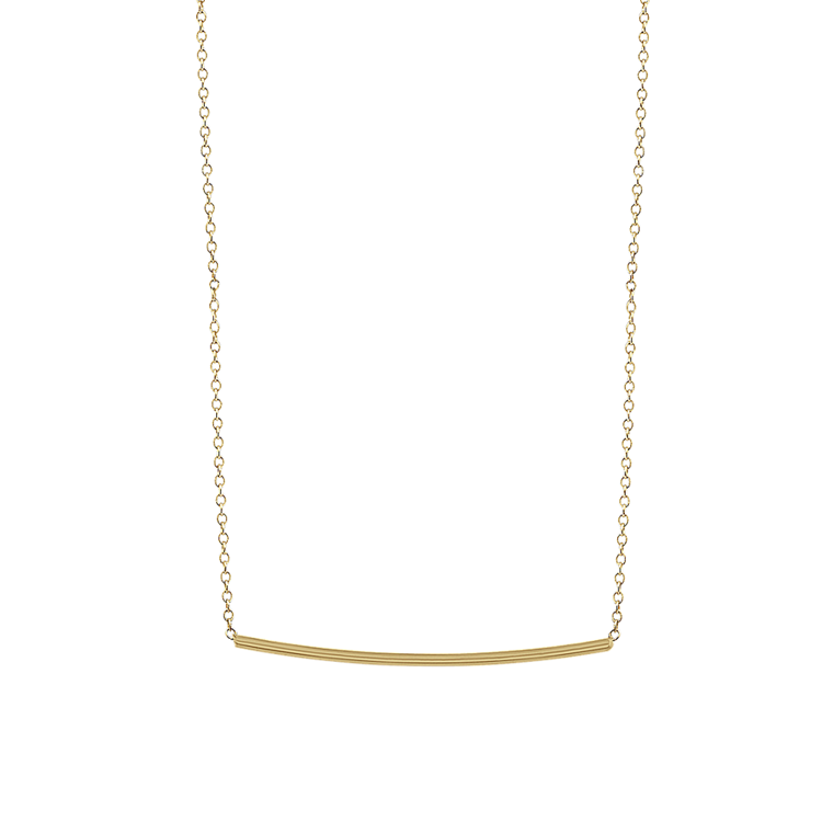 Bar Necklace in 14k Yellow Gold (18 in)