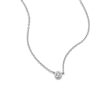 Bezel-Set Sapphire Necklace - Sterling Silver | Shane Co.