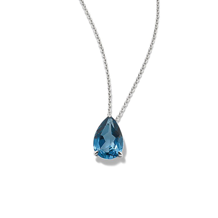 Rylee Necklace - London Blue Topaz in Silver