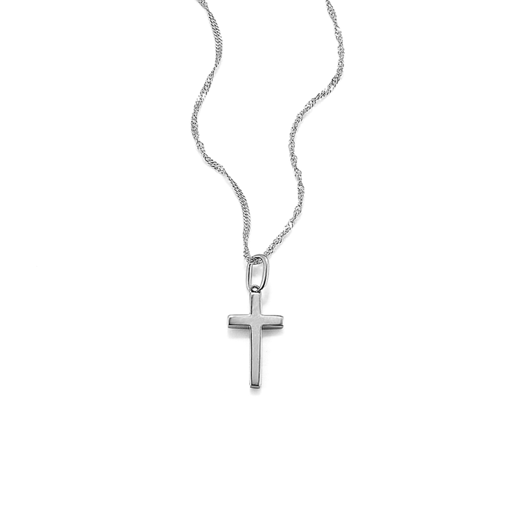 Argos white gold cross and chain outlet