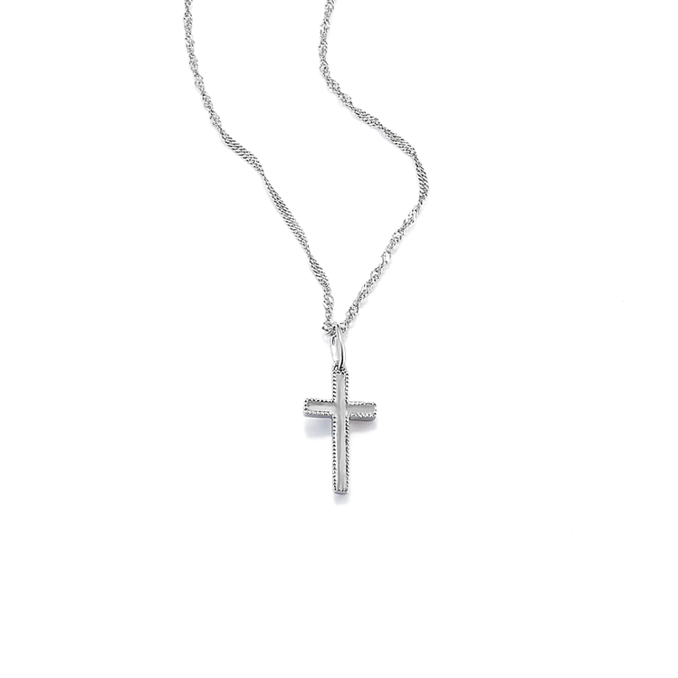 White gold chain cross cheap