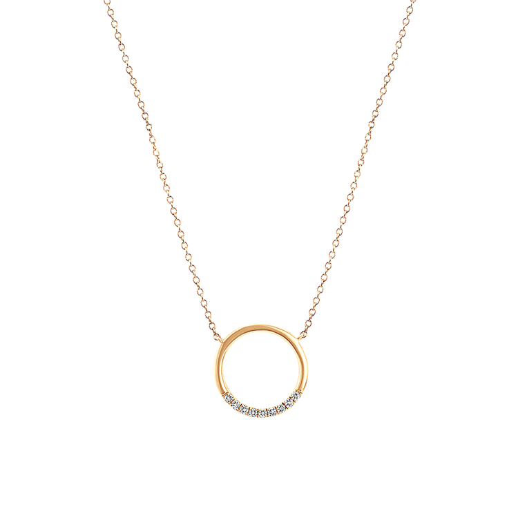 Sonora Natural Diamond Circle Necklace in 14K Yellow Gold (18 in)