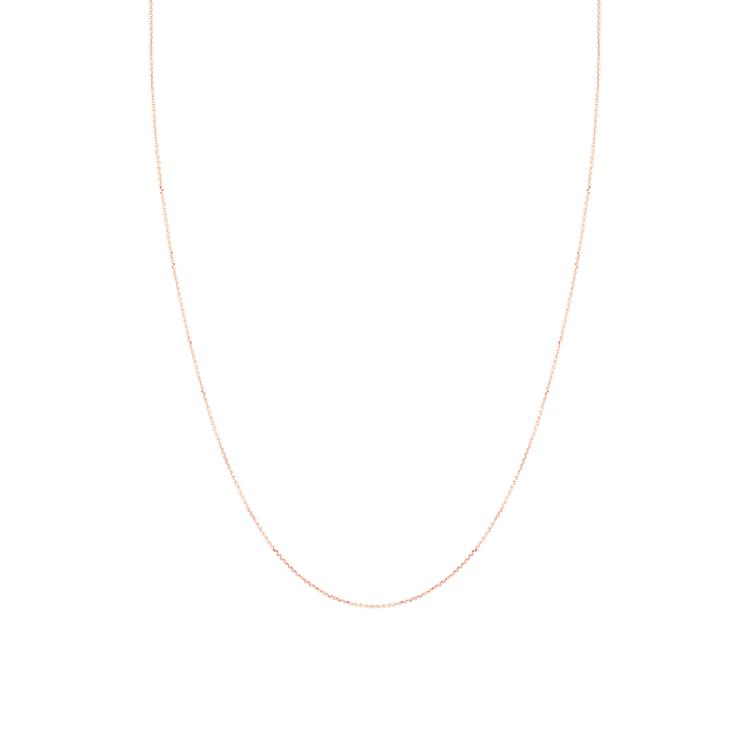 Diamond Cut Cable Chain in 14k Rose Gold (24 in)