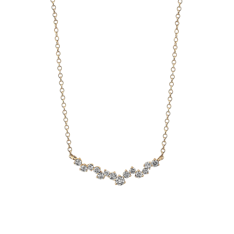 Crete Natural Diamond Necklace in 14K Yellow Gold (18 in)