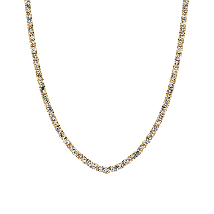 Sunlight Natural Diamond Tennis Necklace in 14K Yellow Gold (18 in)
