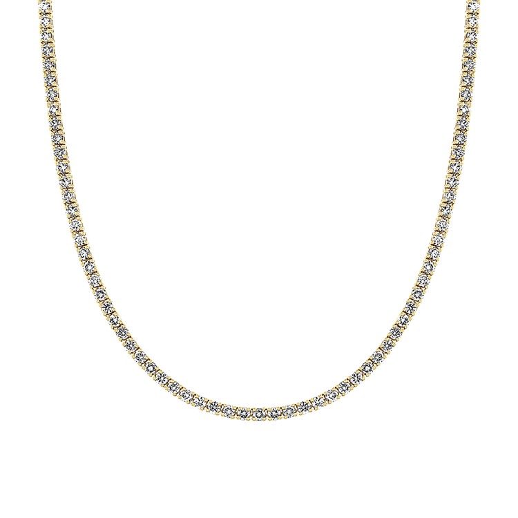 Amara Natural Diamond Tennis Necklace in 14K Yellow Gold (18 in)