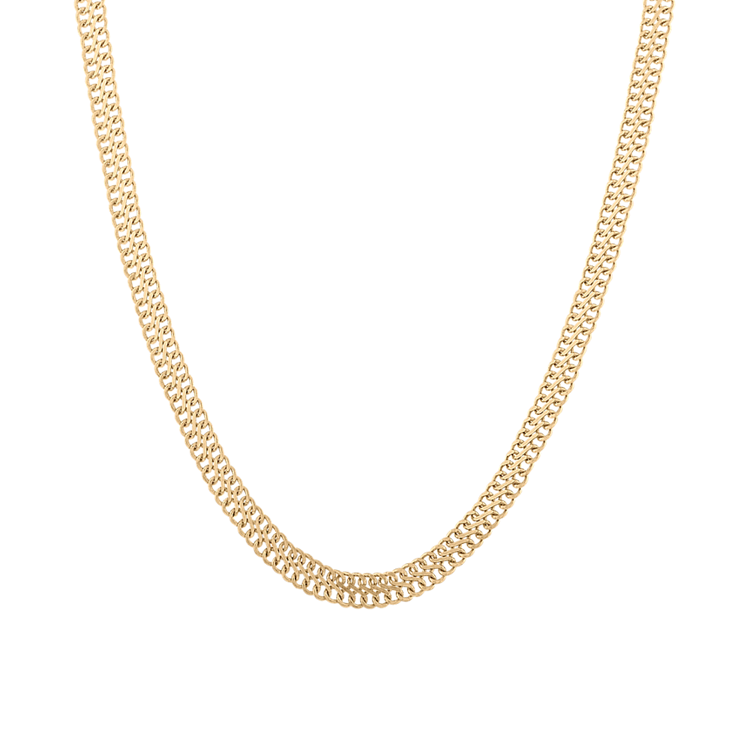 Double Cable Chain in 14K Yellow Gold (18 in)