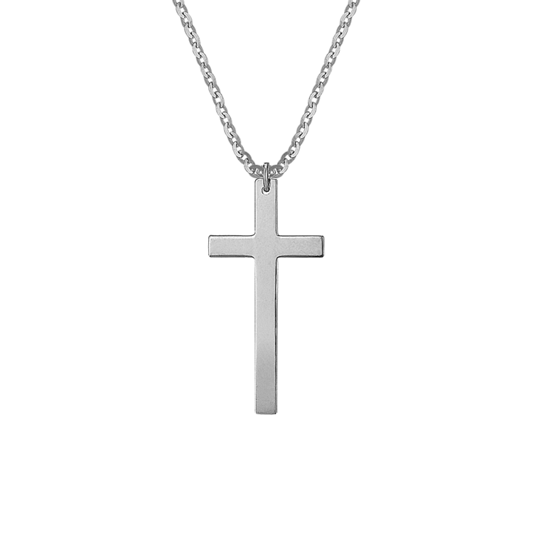 Simple White Gold Cross Necklace | atelier-yuwa.ciao.jp