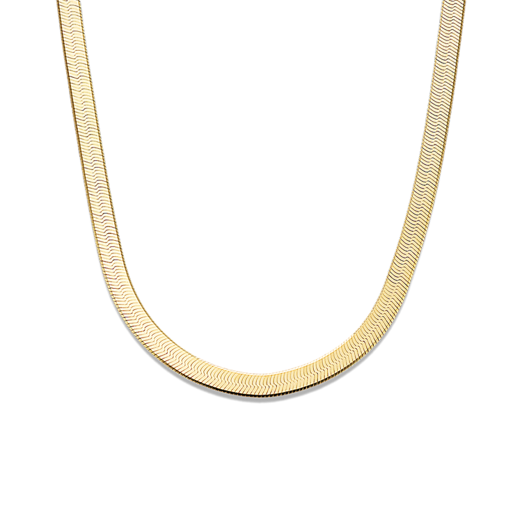 Herringbone Chain in Vermeil 14K Yellow Gold (18 in)