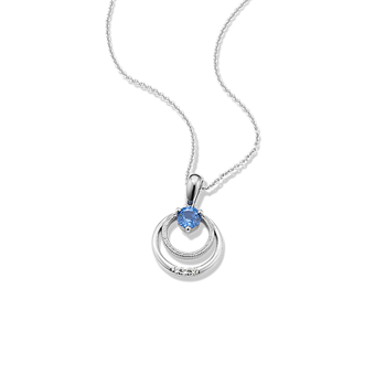 日本未入荷◆MEJURI◆ Sapphire Baguette Round Necklace Round Kentucky Blue Sapphire, Round and Baguette Diamond