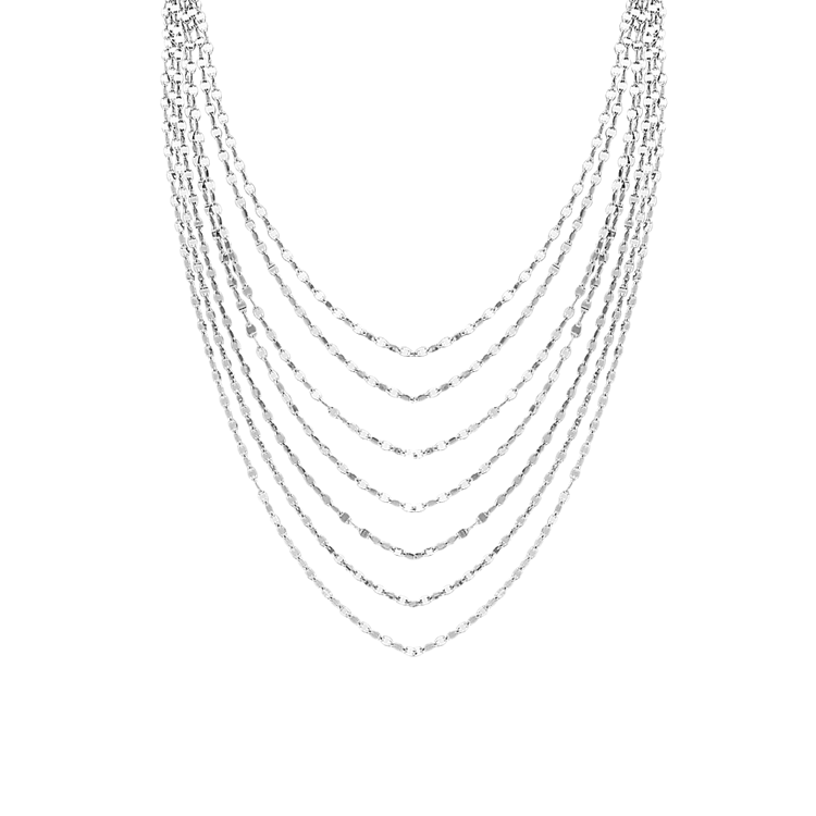 Layered Necklace in Sterling Silver (18 in)