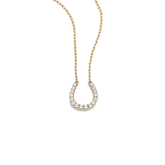 Horseshoe Diamond Pendant in White Gold | Shane Co. Horseshoe Diamond Pendant in White Gold | Shane Co.